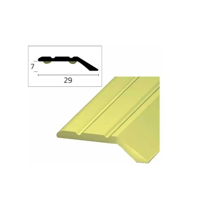 PASSATOIA ADESIVA CM.90 GRADINO "L" 29X7mm OTTONE LUCIDO Laatste Kans