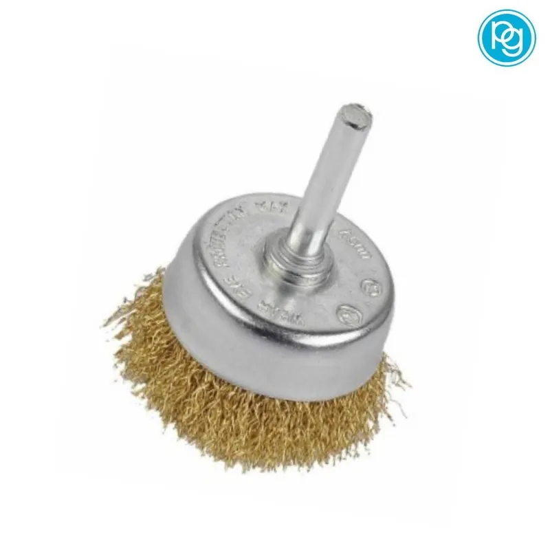 SPAZZOLA A TAZZA IN OTTONE DIAM. 50 MM CON GAMBO -PROMO- Weekendaanbieding