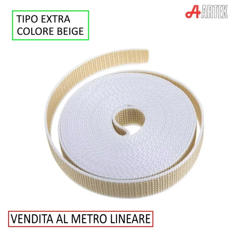 Flitsaanbieding CINTINO TIPO EXTRA BEIGE LARGHEZZA 22 MM - SPESSORE 2.2 MM