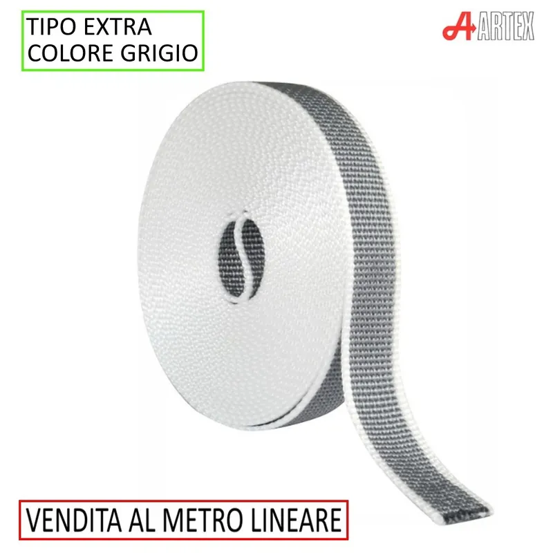 Shop Nu CINTINO TIPO EXTRA GRIGIO LARGHEZZA 22 MM - SPESSORE 2.2 MM