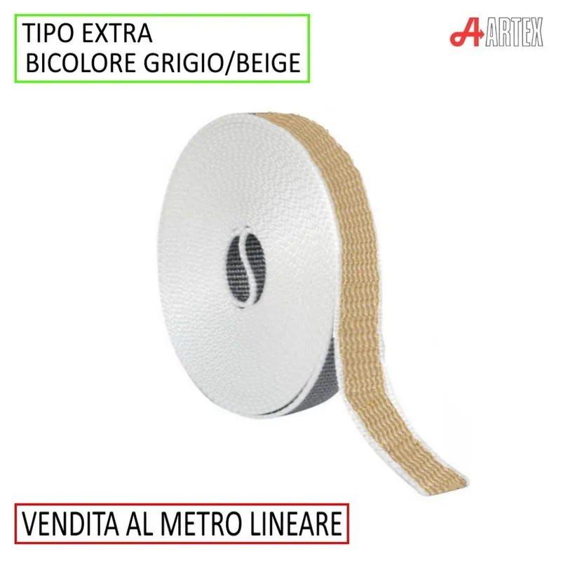 CINTINO TIPO EXTRA BEIGE/GRIGIO LARGHEZZA 22 MM - SPESSORE 2.2 MM Meest Verkocht
