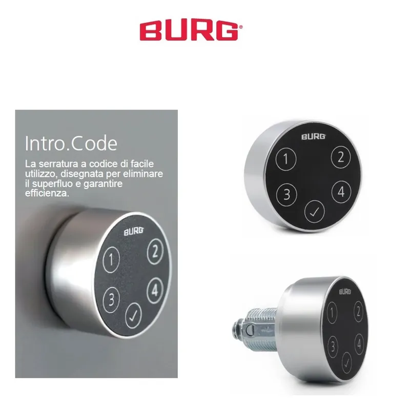 Seizoensaanbieding SERRATURA PER MOBILE A POMOLO CON COMBINAZIONE ELETTRONICA BURG INTRO.CODE -PROMO-