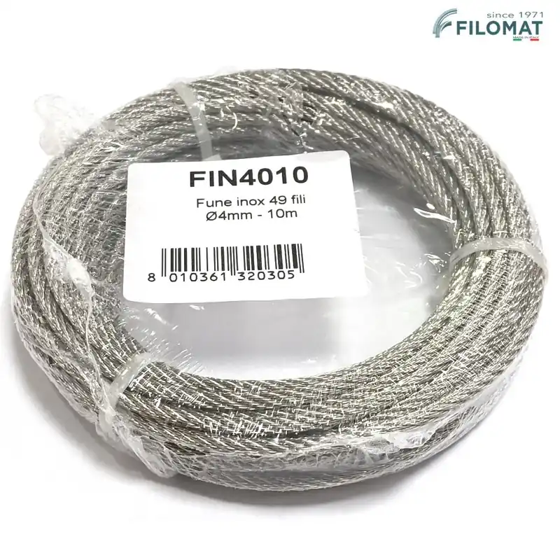 Exclusieve Aanbieding FUNE INOX 49 FILI DIAM. 4 MM ROTOLO DA 10 METRI