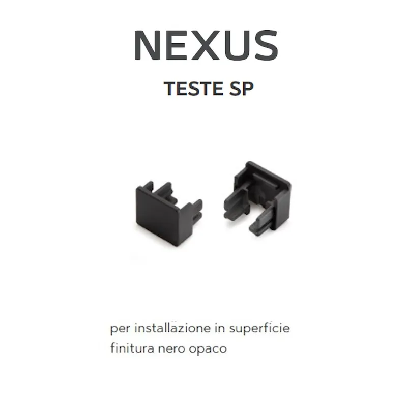 Koopje TAPPI DI CHIUSURA NERO OPACO PER PROFILO LED NEXUS DOMUS LINE - Confez 2 pezzi -OFFERTA