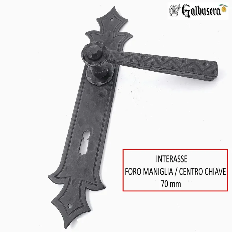 Seizoensaanbieding MANIGLIA 501 SU PLACCA 8 X 70 ANTICHIZZATO NERO