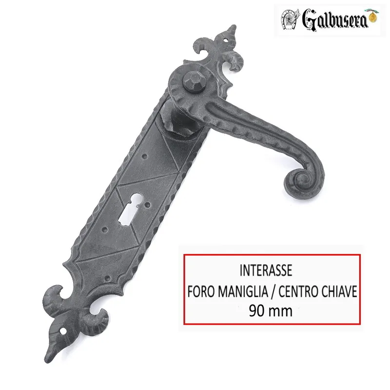 MANIGLIA 900 SU PLACCA 8 X 90 ANTICHIZZATO NERO Weekendaanbieding