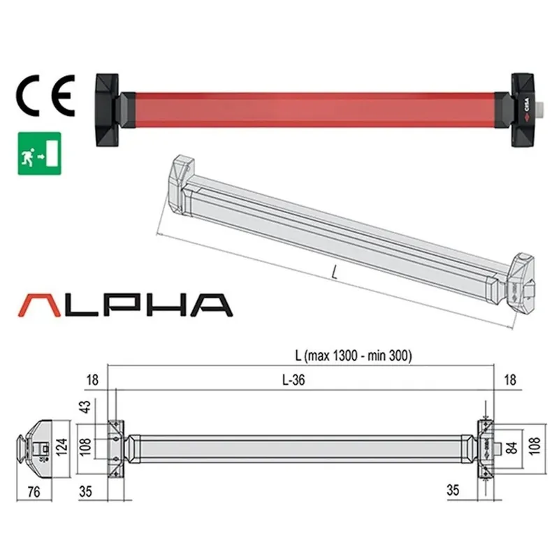 Bestel Nu MANIGLIONE ANT.CISA 5M801-10-0 (TOUCH LATERALE)