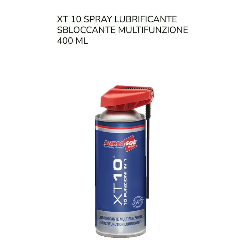 LUBRIFICANTE SPRAY XT-10 SBLOCCANTE MULTIFUNZIONE 400 ML AMBRO-SOL (S159) Bestseller