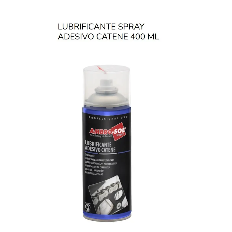 Nieuw LUBRIFICANTE SPRAY ADESIVO CATENE 400 ML AMBRO-SOL (G008)
