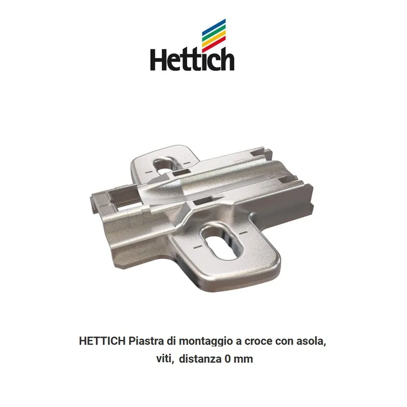 Shop Nu BASE DI MONTAGGIO A CROCE HETTICH SENSYS 8099 DISTANZA "H0" NICHELATA