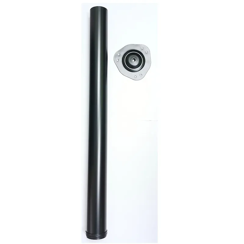 GAMBA per TAVOLO D.60X710 mm NERA PIASTRA SMONTABILE Seizoensaanbieding