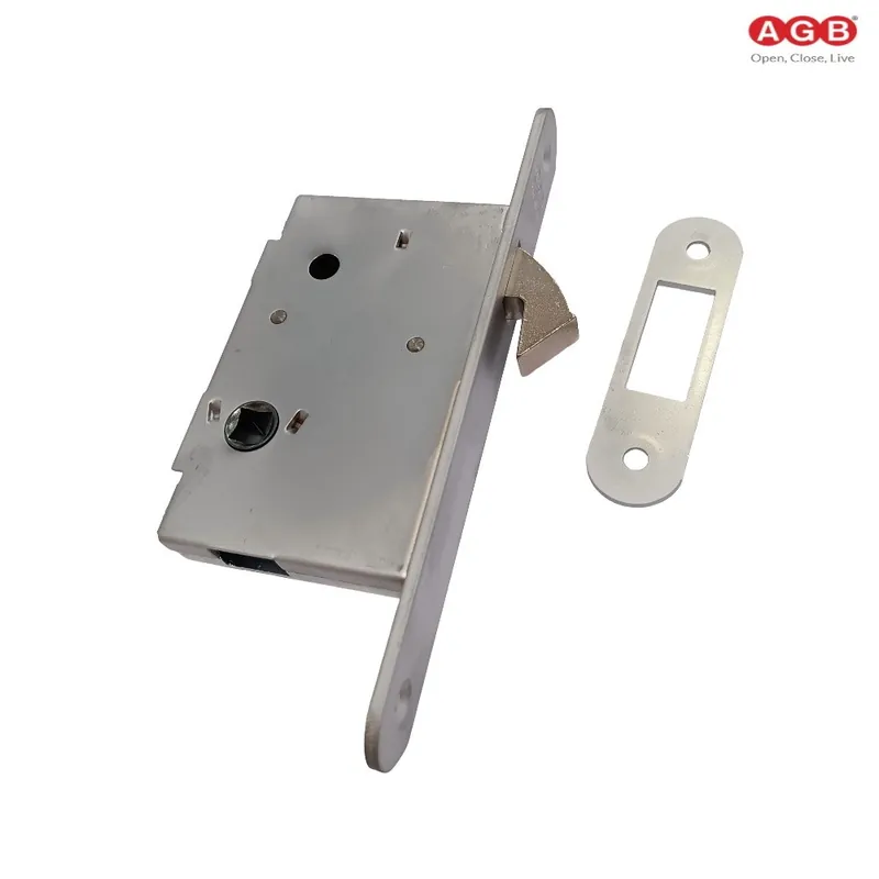 SERRATURA INFILARE CON GANCIO AGB MOD. 703 QUADRO 8 MM CROMO OPACA Exclusieve Aanbieding