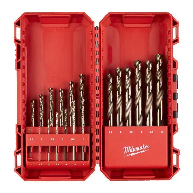 Rechtstreeks Van De Fabrikant Set 19 Punte per metallo Milwaukee Forgiate HSS-G Cobalto - DIN 338