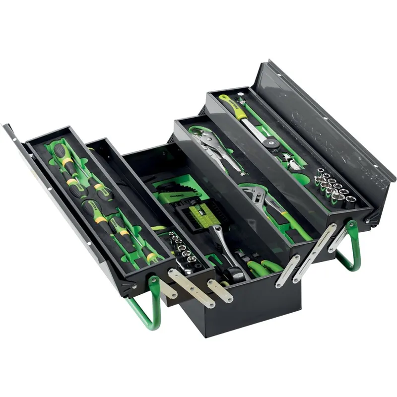 Direct Beschikbaar Cassetta Porta Utensili a 5 scomparti con Assortimento 104 Utensili Professionali - FG 111/AS104