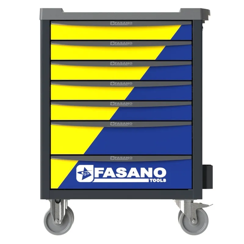 Carrello Portautensili Bi Color BLU-GIALLO Fasano Tools FG 100BY/7T Favoriet