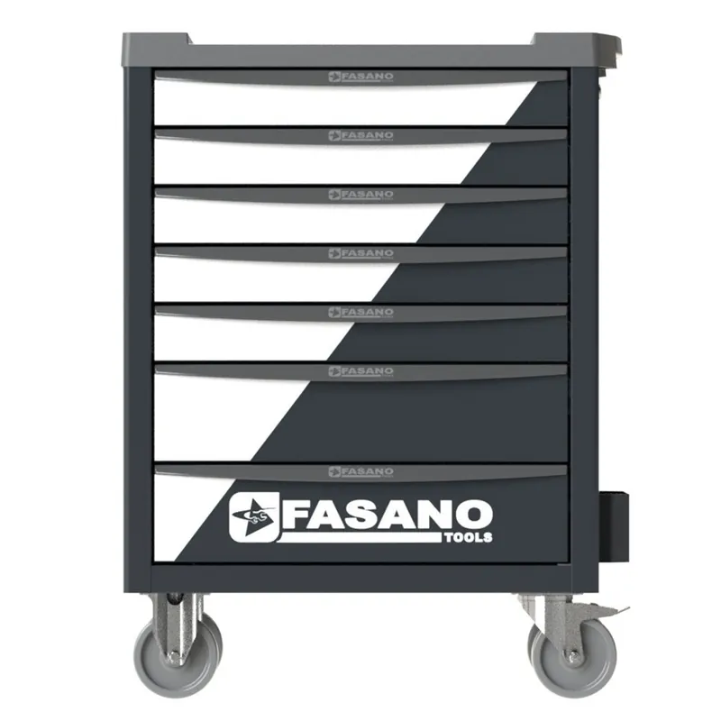Carrello Portautensili Bi Color BIANCO-NERO Fasano Tools FG 100DW/7T Direct Beschikbaar