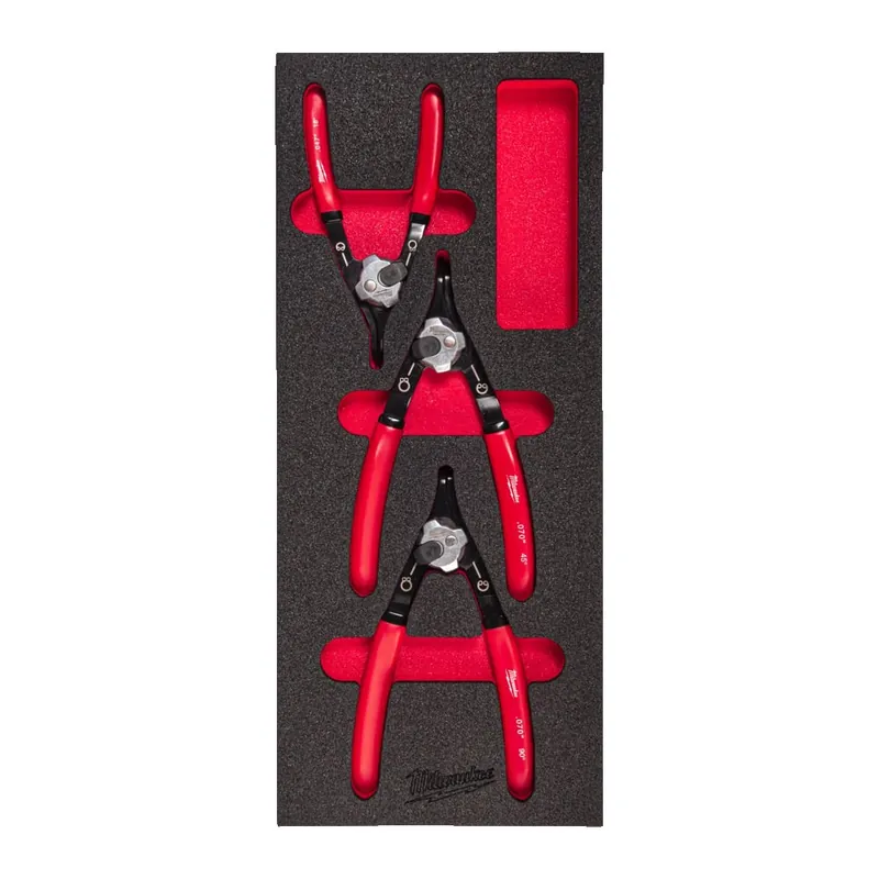 Set 3 Pinze per anelli elastici in modulo morbido - Milwaukee Populair