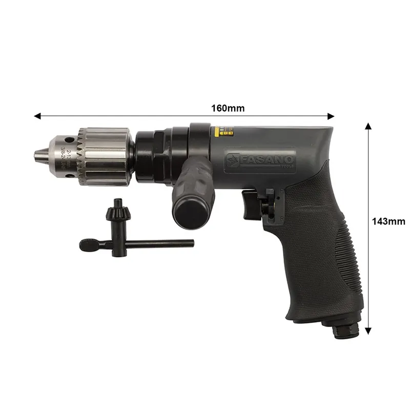 Trapano pneumatico angolare con mandrino in acciaio 1-13mm - FGA 333/AC Finale Uitverkoop