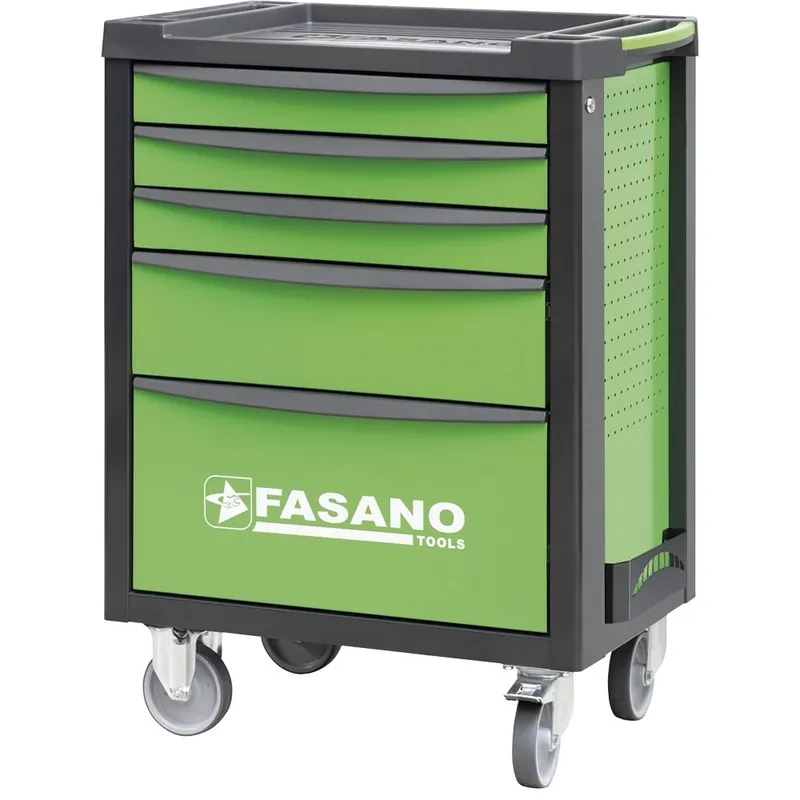 Carrello porta utensili mod. FG 100 verde con top in ABS e 5 cassetti - Fasano Tools FG 100V/5T Korting