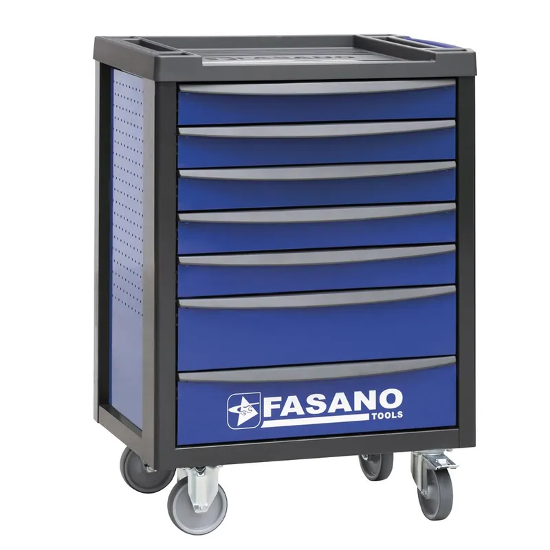 Bestseller Carrello porta utensili mod. FG 100 blu con top in ABS e 7 cassetti - Fasano Tools FG 100B/7T
