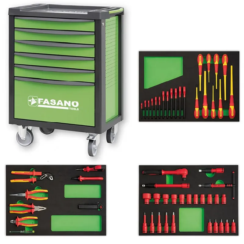 Carrello Porta Utensili FG 100V a 6 cassetti con Assortimento 56 Utensili Isolati - FG 100V/AS56 Tijdelijk Beschikbaar