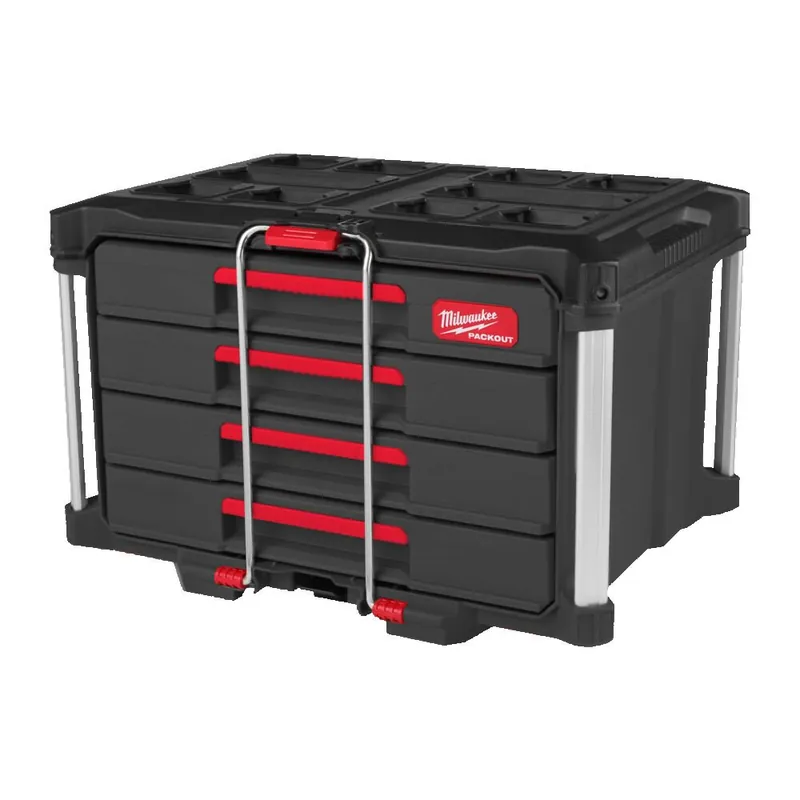 Cassettiera portautensili Milwaukee Packout con 4 cassetti Voordeelprijs
