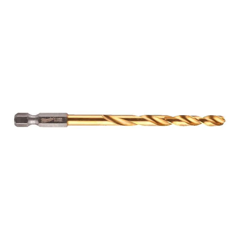 Beste Prijs Punta 5,5 mm per Metallo HSS-G TIN RED HEX Shockwave Milwaukee