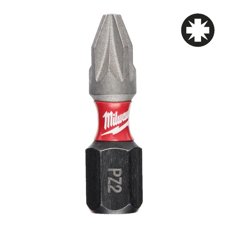 Tijdelijk Beschikbaar Bit PZ2 x 25 mm Shockwave Milwaukee per avvitatori ad impulsi
