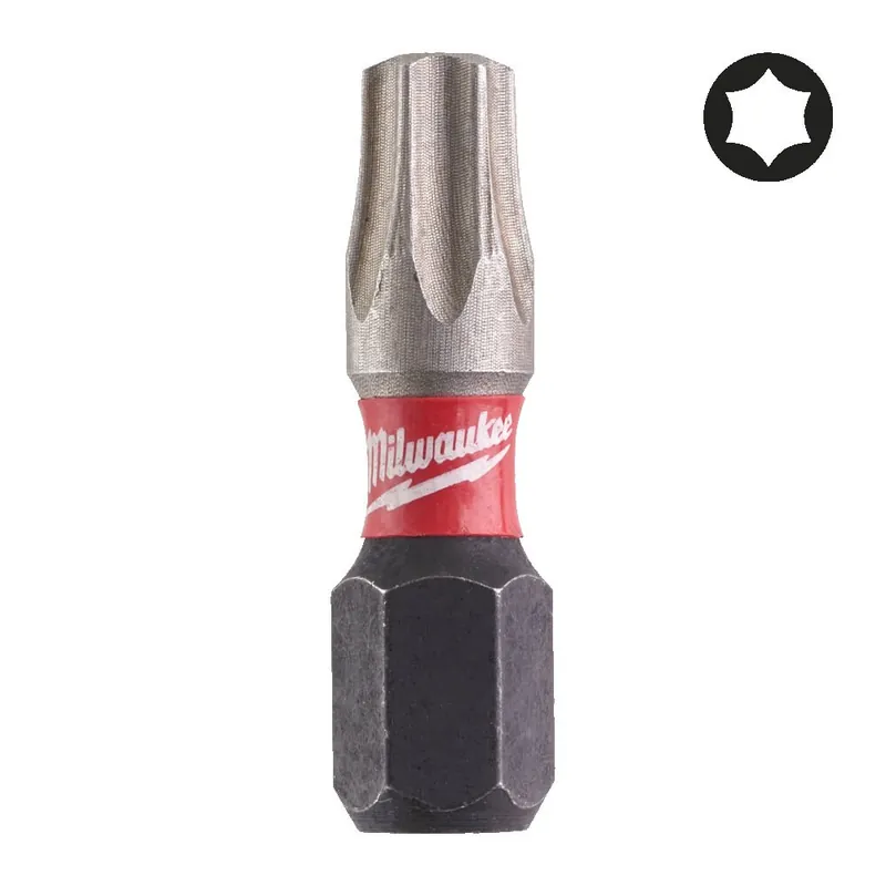 Bit TX27 x 25 mm Shockwave Milwaukee per avvitatori ad impulsi Lage Prijs