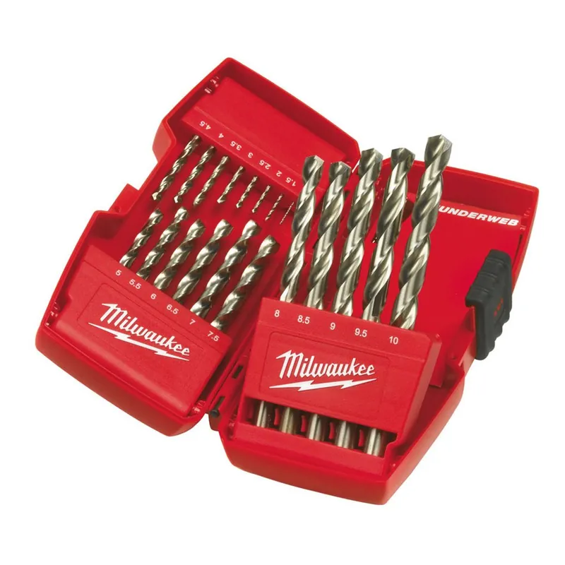 Actieprijs Set 19 Punte per metallo Thunderweb HSS-G DIN 338 - Milwaukee