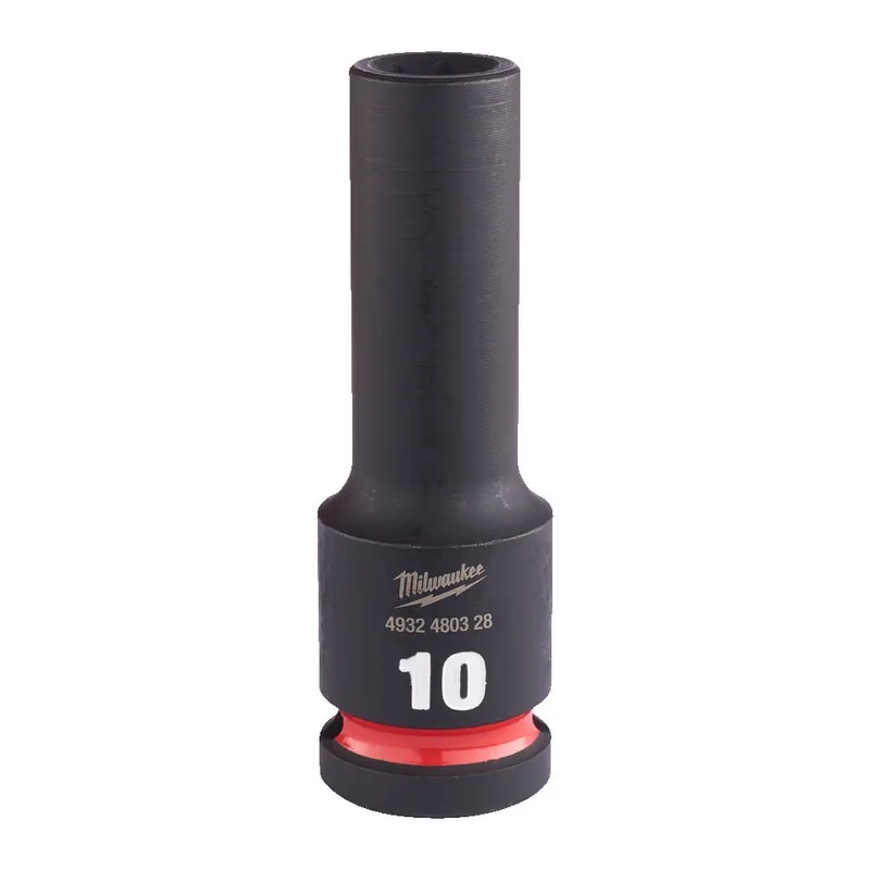 Bussola a macchina 10 mm Lunga Attacco quadro 1/2‘‘ Shockwave Milwaukee Exclusieve Aanbieding