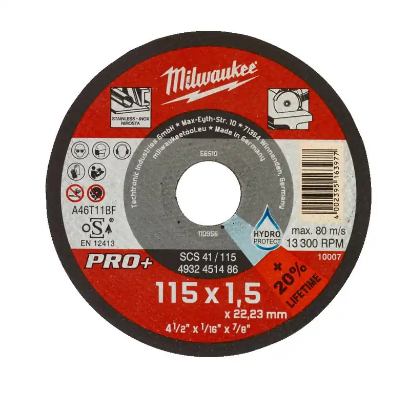 Disco da taglio PRO+ Sottile SCS 41 115x1,5x22 mm - Milwaukee Lage Kosten