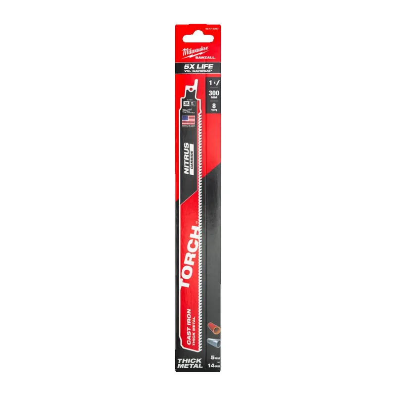Lama Segaccio Diritto per Metallo Milwaukee TCT TORCH NITRUS 300 x 8 TPI Goedkoop