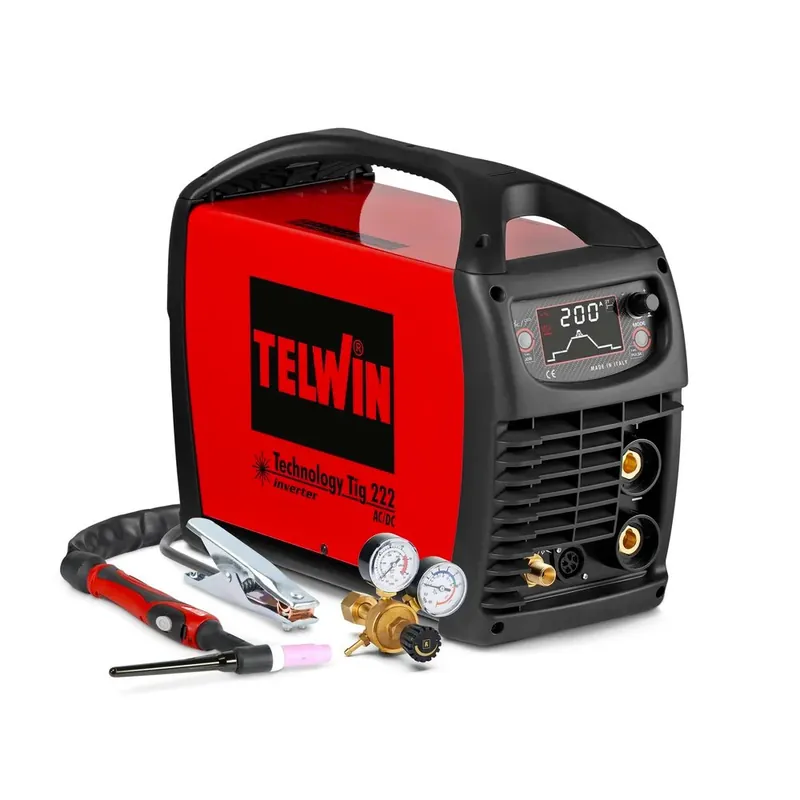 Saldatrice Inverter Telwin TECHNOLOGY TIG 222 AC/DC + accessori TIG Actieprijs