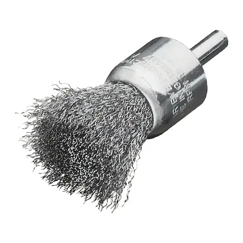 Spazzola a pennello 30x25x68 mm con codolo 6mm Milwaukee a filo ondulato in acciaio Koopje