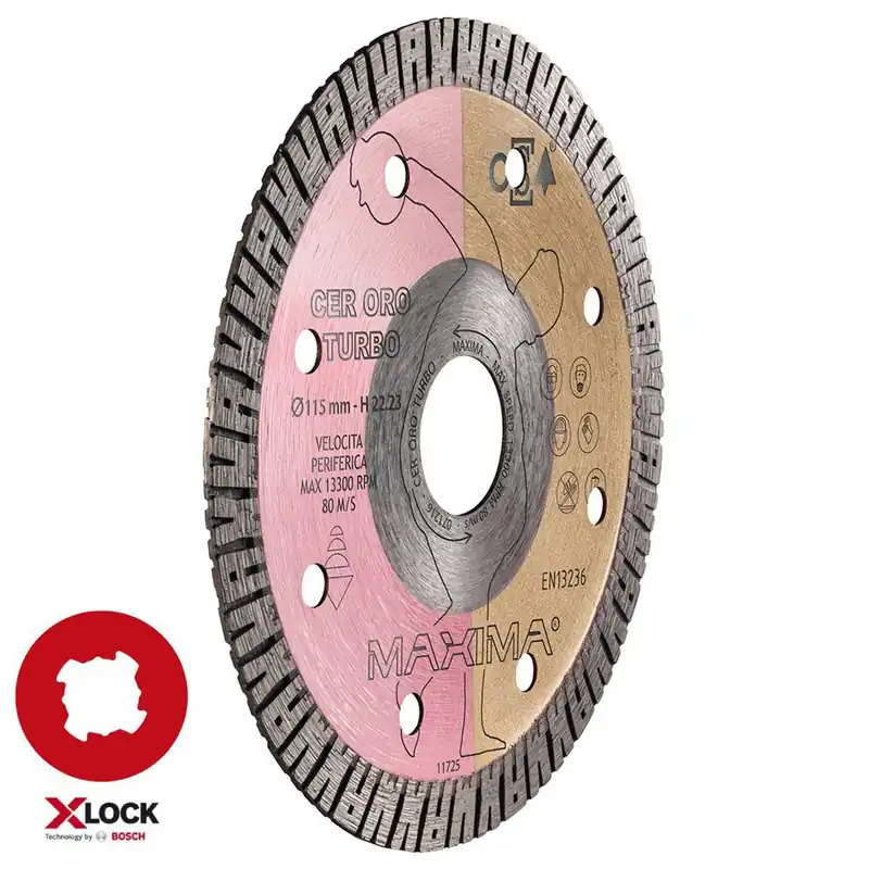 Exclusieve Aanbieding Disco Diamantato Maxima CER ORO TURBO Diam. 115 mm Foro X-Lock