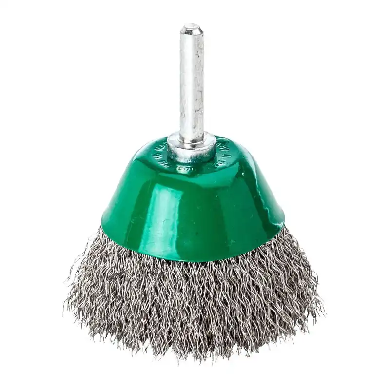 Seizoensaanbieding Spazzola a tazza 50x20 mm con codolo 6mm Milwaukee a filo ondulato in acciaio inox