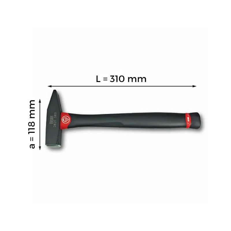 Gereduceerde Prijs USAG 382 F - Martello per meccanici manico in graphite 500 gr