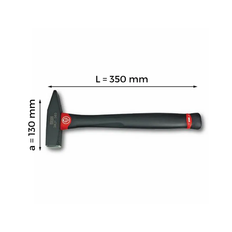USAG 382 F - Martello per meccanici manico in graphite 800 gr Veilige Betaling