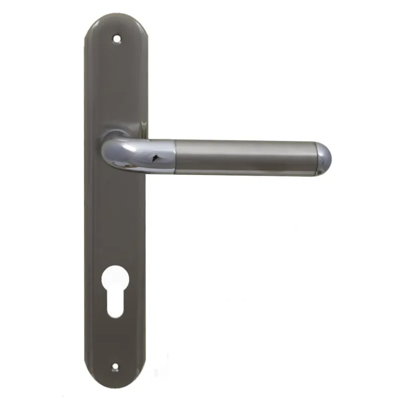 Populair Mezza Maniglia con placca per porta destra RDS LIGNANO - Cromo Inox