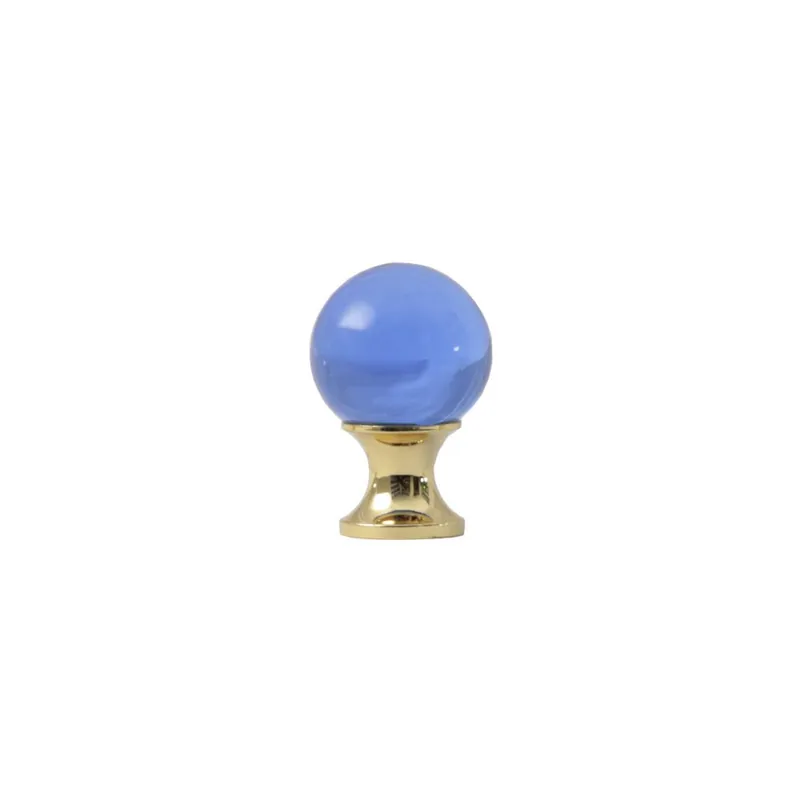 Pomello mod. GLASS Linea Calì - Blu Inox Trasparente D.25 Dagaanbieding
