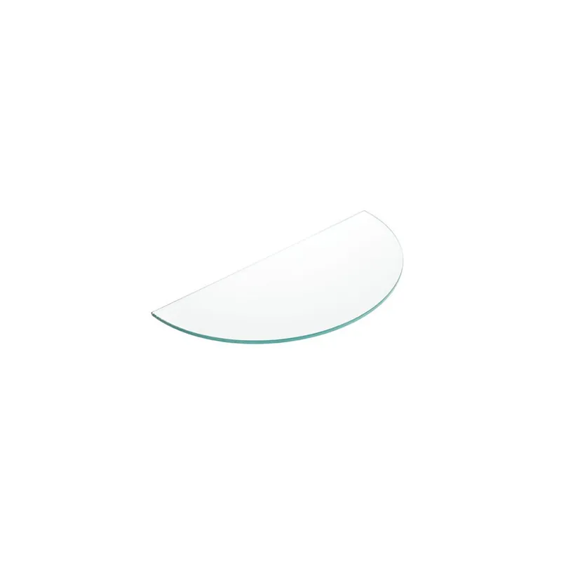 VE.CA. Mensola curva in vetro 60x30 cm spessore 12mm - Bianco Satinato Uitverkoop