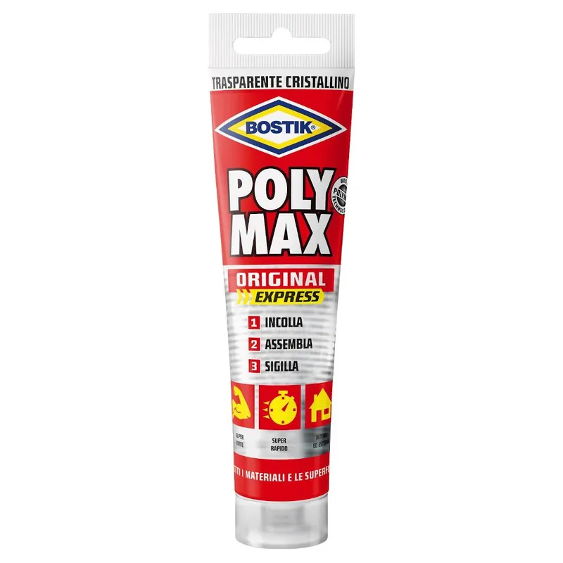 Bostik Colla POLY MAX ORIGINAL EXPRESS Trasparente Cristallino - Tubetto 115g Hete Deal