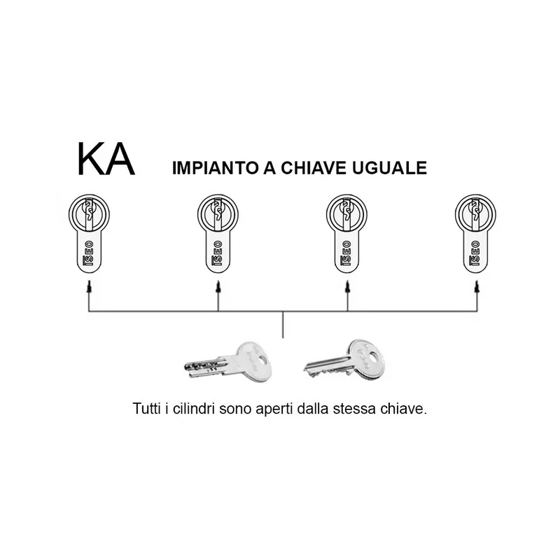 Impianto Chiave Unica KA Iseo R6 e F5 Veilige Betaling