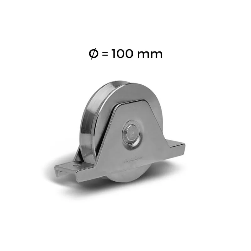 Ruota 1022 PSV in acciaio C45 con supporto - gola V - Rolling Center Goedkoop