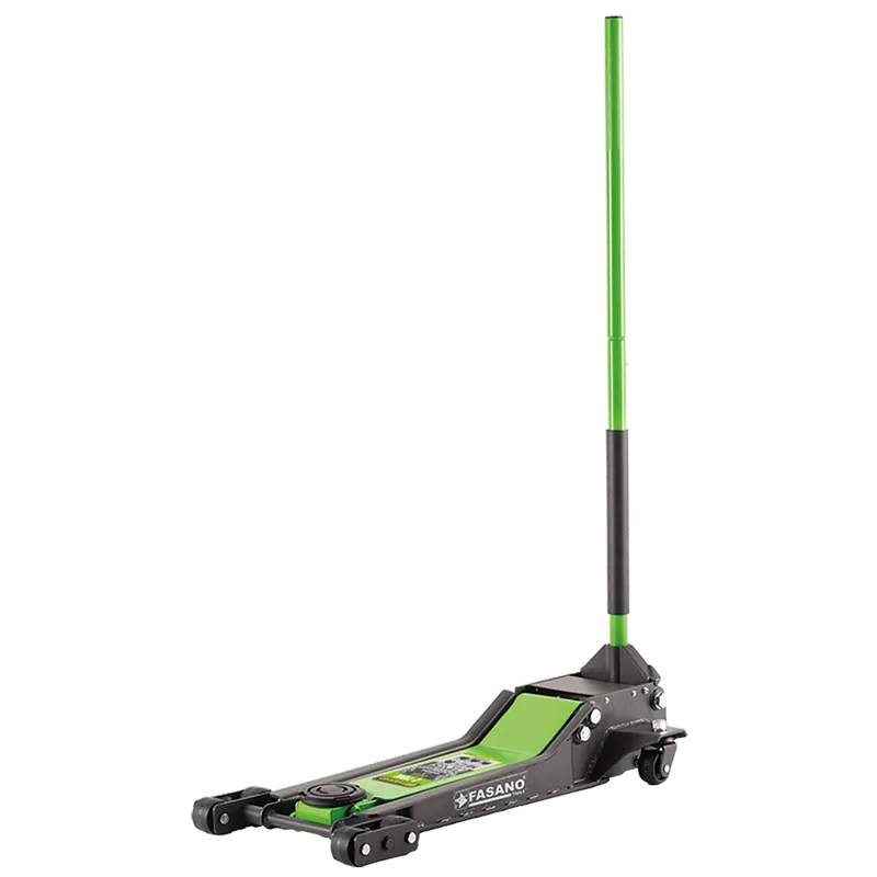 Sollevatore idraulico 2T - modello lungo e ribassato con doppie ruote anteriori basculanti - Fasano Tools FG 721/2T Koop Online