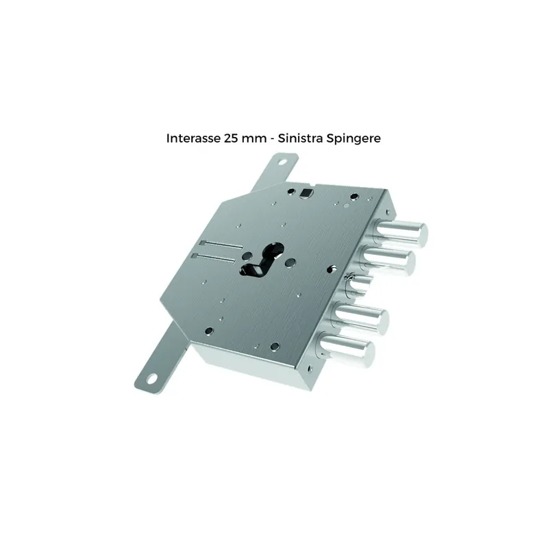 Express Levering SERRATURA MOTTURA PER PORTE BLINDATE MEGABLOCK - Int. 25 mm Sinistra