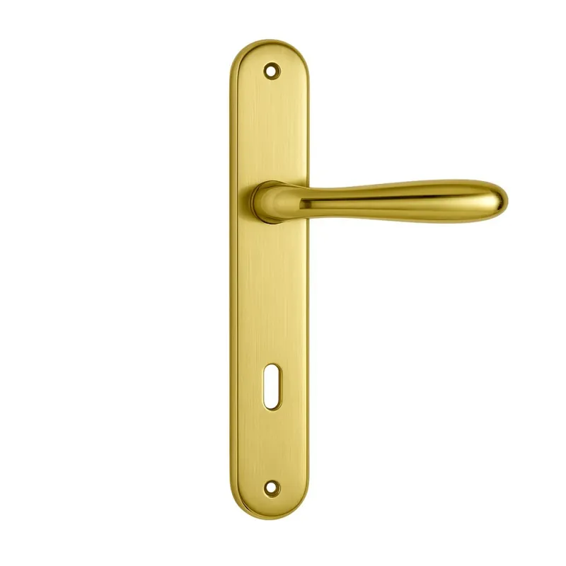 Maniglia per porta interna con placca Colombo Design ROBOT - Oro lucido Voordeelprijs