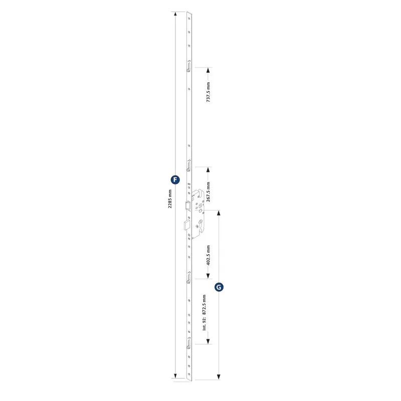 Direct Verzonden Serratura Multipunto SECURY R4 G-U E 45 I 92 F 2285/16