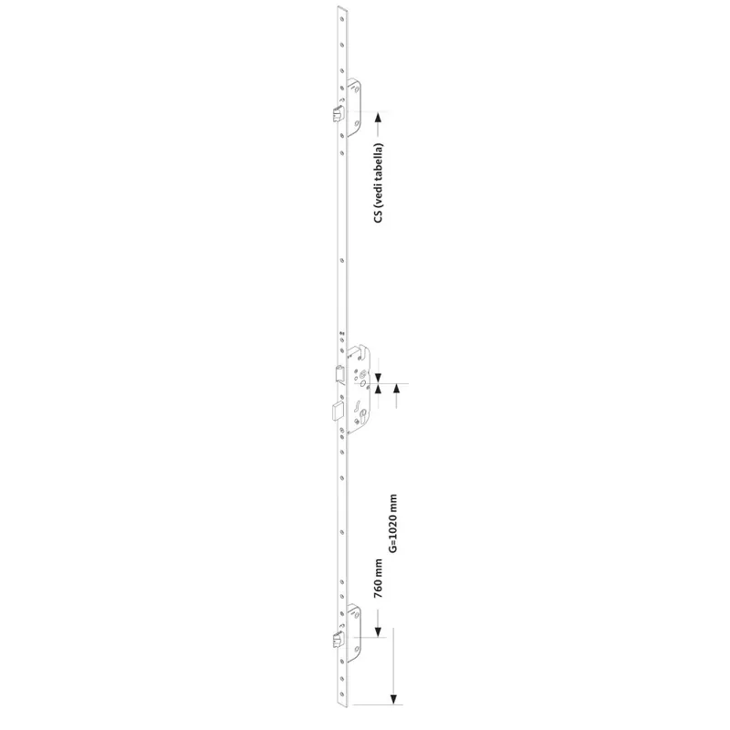 Bestel Nu Serratura Multipunto SECURY AUTOMATIC E35 INT92 F a U 24x6 G-U